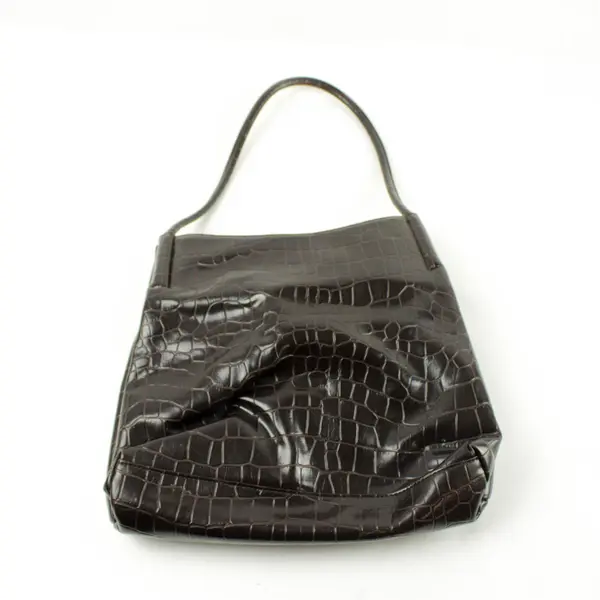 Apostrophe Dark Brown Mock Croc Handbag Women's Purse