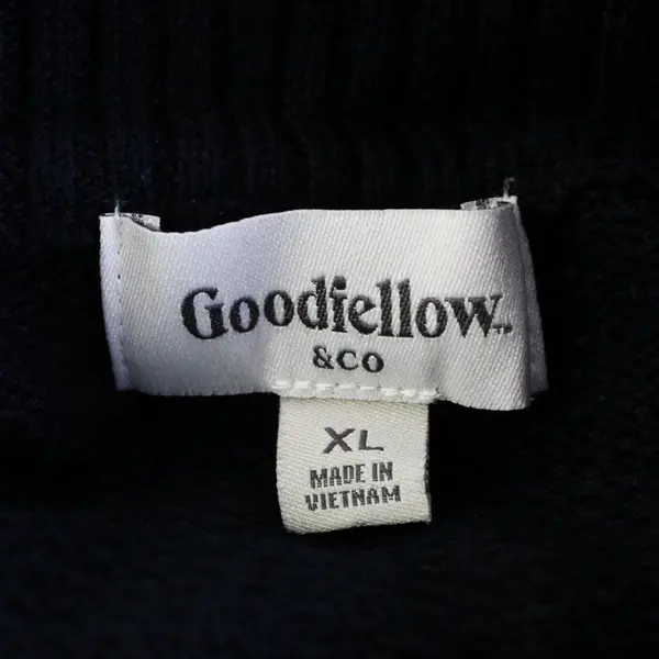 Goodfellow Navy Blue 1/4-Zip Sweater Men's Size XL