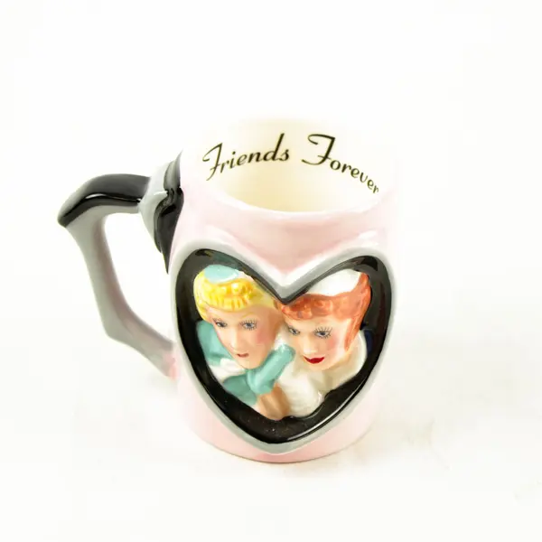 I Love Lucy Friends Forever 3D Pink Collectible Coffee Mug Lucy & Ethel