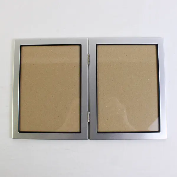 Pinnacle Silver Double Hinged Picture Frame 5x7