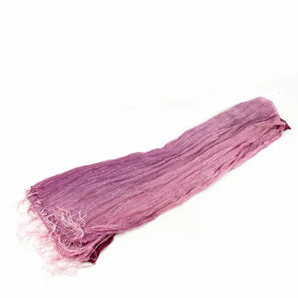 Pink Purple Scarf w/ Fringe & Glitter