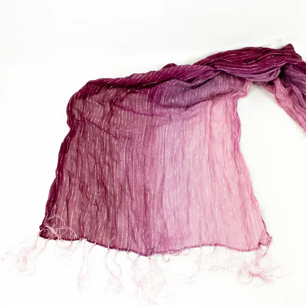 Pink Purple Scarf w/ Fringe & Glitter