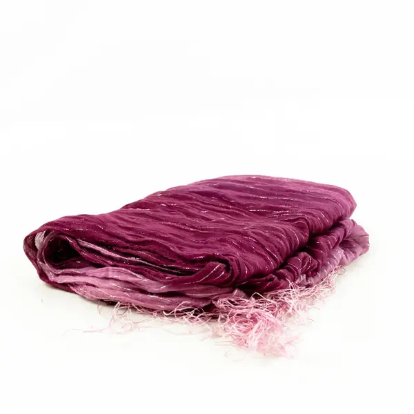 Pink Purple Scarf w/ Fringe & Glitter