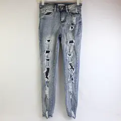 Rue21 Light Wash Ripped Distressed Skinny Jeans Women's Size 0