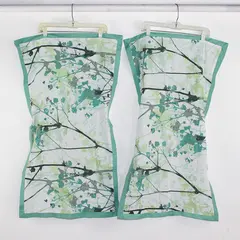 Lot Of 2 Unbranded Matching Green Tree Patterned Pillow Shams King 22" x 38"