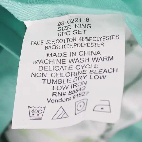 Lot Of 2 Unbranded Matching Green Tree Patterned Pillow Shams King 22" x 38"