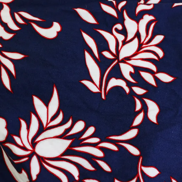 Pacific Isle Creations Blue and Red Floral Pattern Kitchen Apron One Size