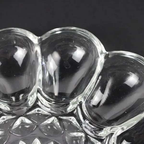 Anchor Hocking Presence Pattern Clear Glass Deviled Egg Platter 10" Diameter