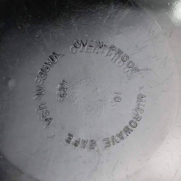 Unbranded Clear Glass Round Casserole Baking Dish With Handles 9" Diameter