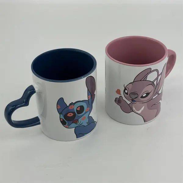 Disney Stitch & Angel Coffee Mug Set 14 Oz.