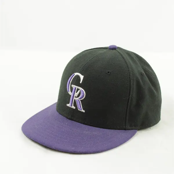 New Era 59FIFTY Colorado Rockies Fitted Hat 6 7/8 Black Purple