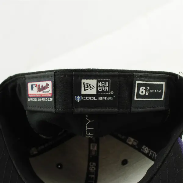New Era 59FIFTY Colorado Rockies Fitted Hat 6 7/8 Black Purple