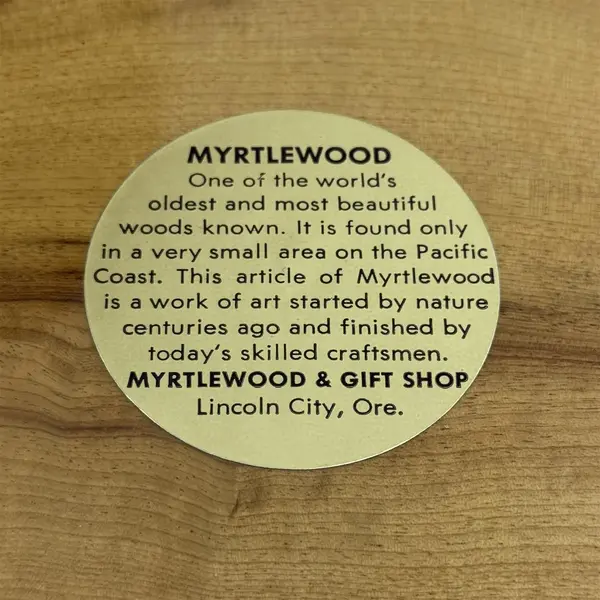 Vintage Oregon Myrtlewood Pedestal Candy Dish with Lid