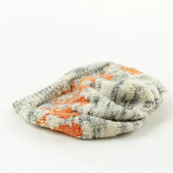 Children's Beige Ribbed Knit Beanie Hat Infant Toddler Soft Stretch