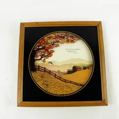 Vintage Psalm 23:1 Countryside Pheasant Print Religious Wall Art