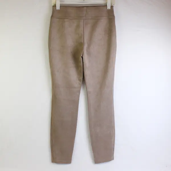 Tahari Beige Faux Suede Pull-On Slim Leg Pants Women's XS