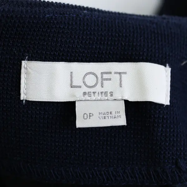 LOFT Petites Navy Blue Faux Wrap Front Mini Skirt Women's Size 0P