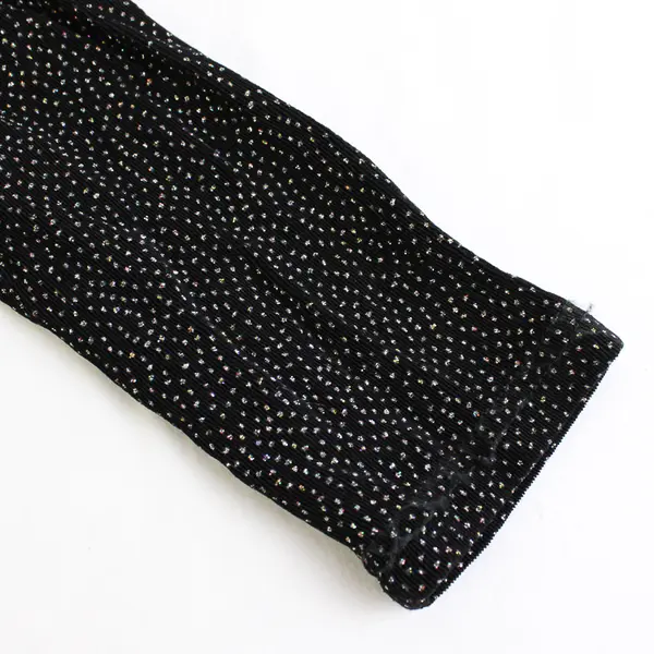 VTG Amanda Paris London New York Sparkly Black Long-Sleeved Top Women's Medium