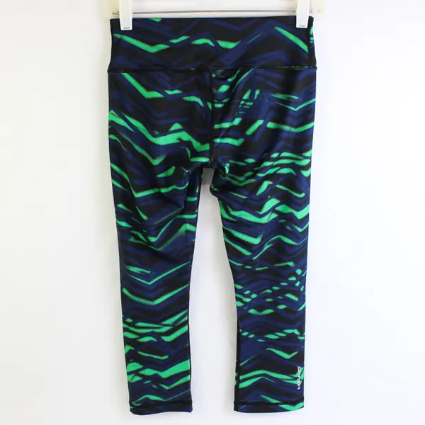 Head Blue Green Black Capri Leggings Women's XS