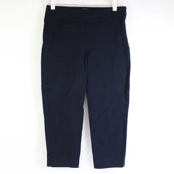 Talbots Petites Navy Blue Chatham Crop Pants Women's Size 2P