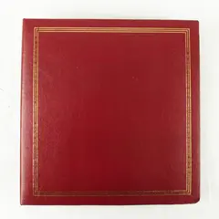 Burgundy 49-Page 3-Ring Photo Album Removable Pages 11.5x11x3in