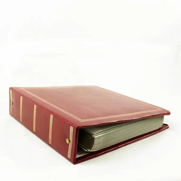 Burgundy 49-Page 3-Ring Photo Album Removable Pages 11.5x11x3in