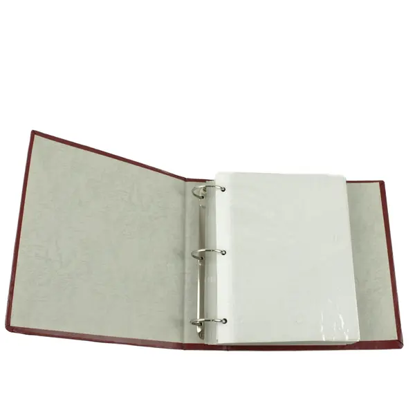 Burgundy 49-Page 3-Ring Photo Album Removable Pages 11.5x11x3in