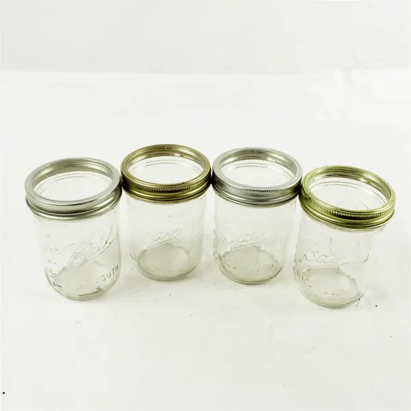 Lot of 4 Ball Wide Mouth 12 oz Mason Jars - Rings Only