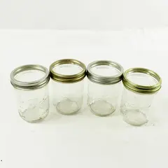 Lot of 4 Ball Wide Mouth 12 oz Mason Jars - Rings Only
