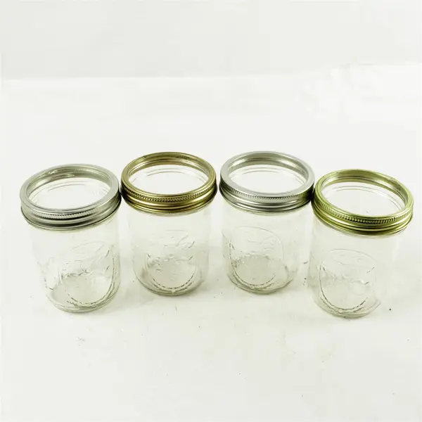 Lot of 4 Ball Wide Mouth 12 oz Mason Jars - Rings Only
