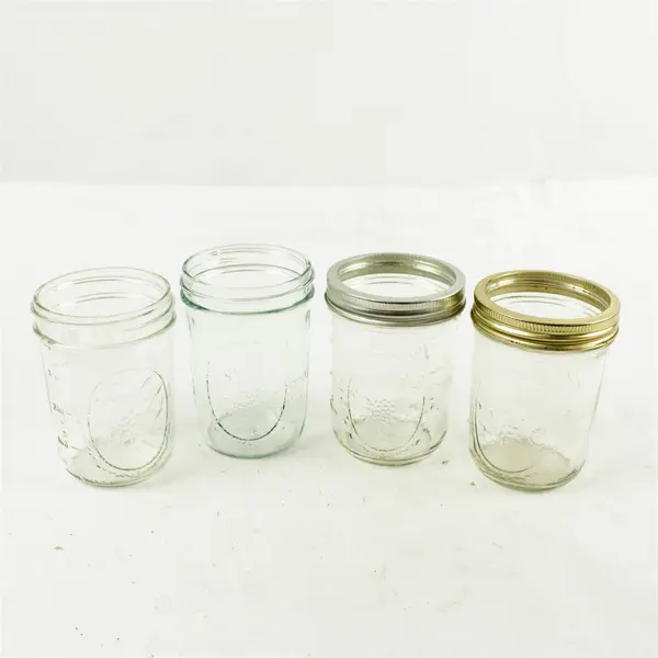 Lot of 4 Ball- Wide Mouth 12oz Mason Jars - Used, Rings Only