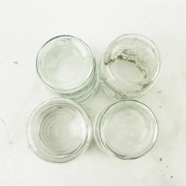 Lot of 4 Ball Mason Jars - Used, No Lids, Some Metal Rings - Canning/Storage