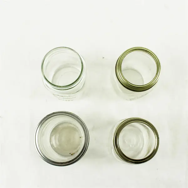 Lot of 4 Kerr Mason Jars Canning Jars 6in Used No Lids Some Rings