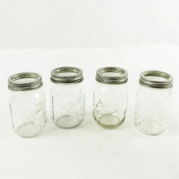 Mixed Lot of 4 Ball & Kerr Mason Jars Canning Storage Crafting