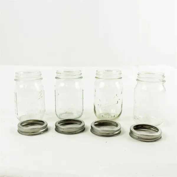 Mixed Lot of 4 Ball & Kerr Mason Jars Canning Storage Crafting