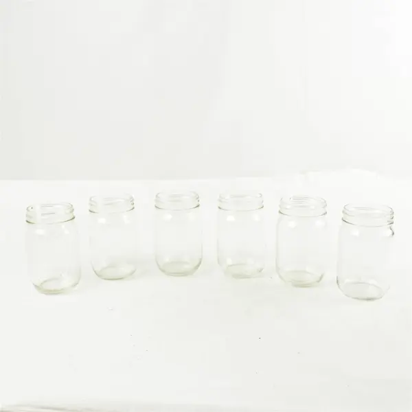 Lot of 6 Mason Jars Glass Canning Jars No Lids Used