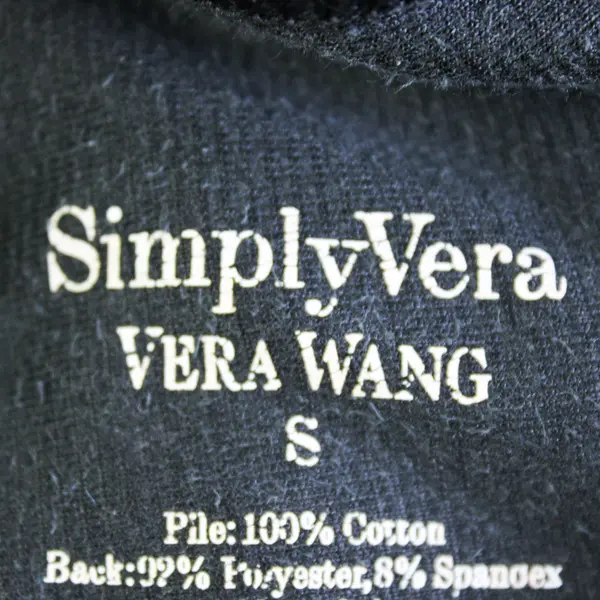 Simply Vera by Vera Wang Black Ribbed Pull-On Pants Women's Size Small