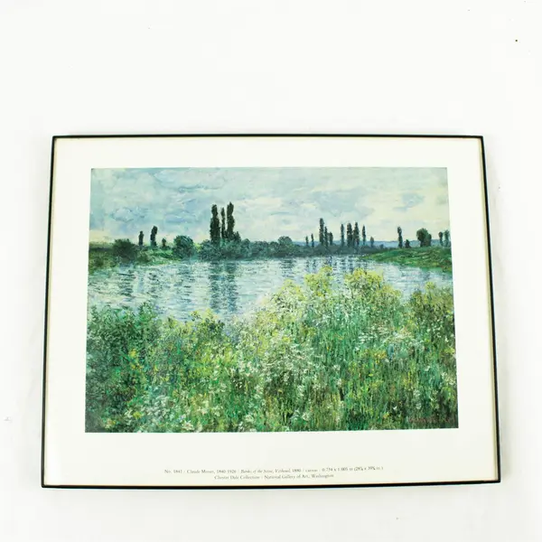 Lot of 2 Art Prints Winter Harmony & Banks of Seine Vetheuil 11x14