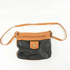 Rosetti Medium Black & Brown Two-Tone Crossbody Shoulder Bag Zipper