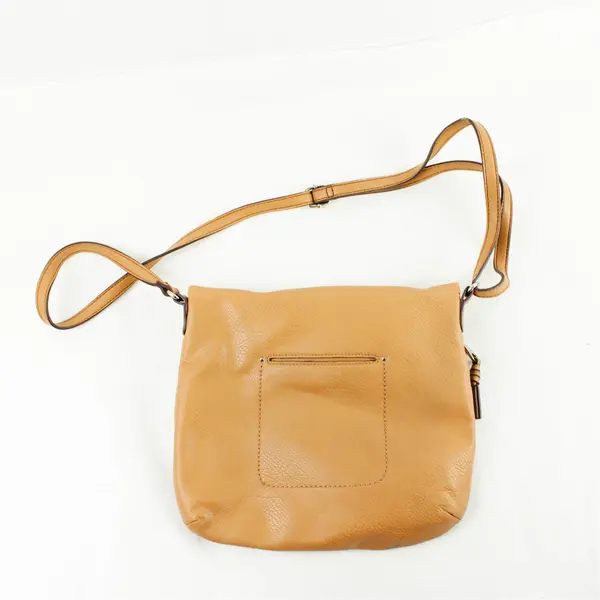 Brown Adjustable Shoulder Strap Zipper Purse Women's Handbag 11x9.5in