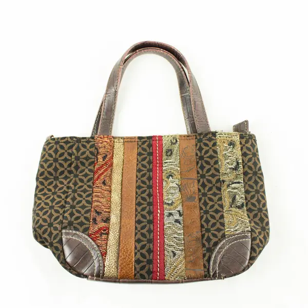 Relic Patchwork Fabric Small Handbag Purse