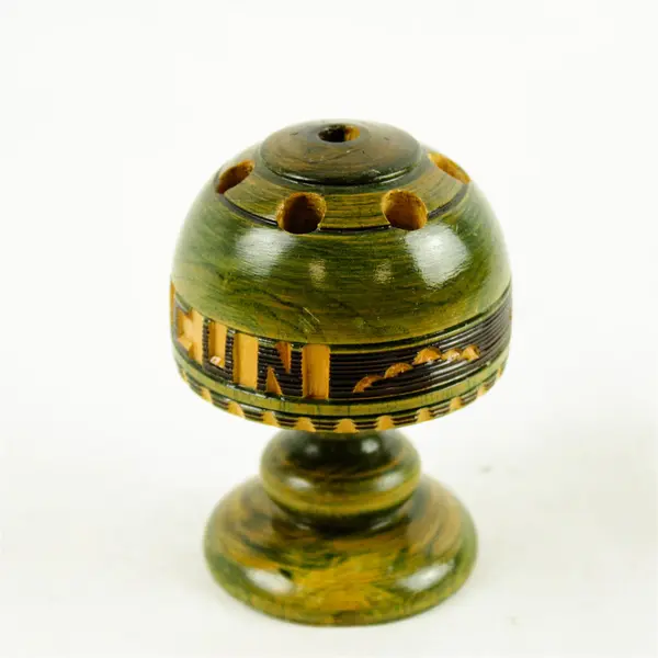 Vintage Cancun Souvenir Green Pencil Pen Holder Desk Organizer