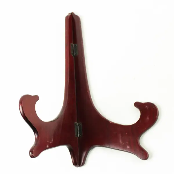 Brown Wooden Book & Plate Display Easel 12.25in Small Art Stand