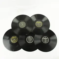 Lot of 5 Mixed 78 RPM Shellac Records Vintage Used Untested