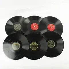 Lot of 6 Mixed 78 RPM Shellac Records Vintage Used Untested Upcycle