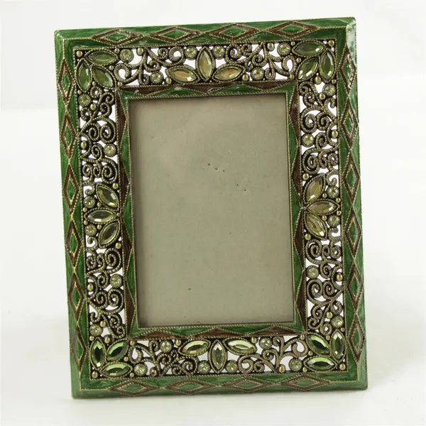 Concepts Green Rhinestones 5x3 Picture Frame Wall or Desk Display