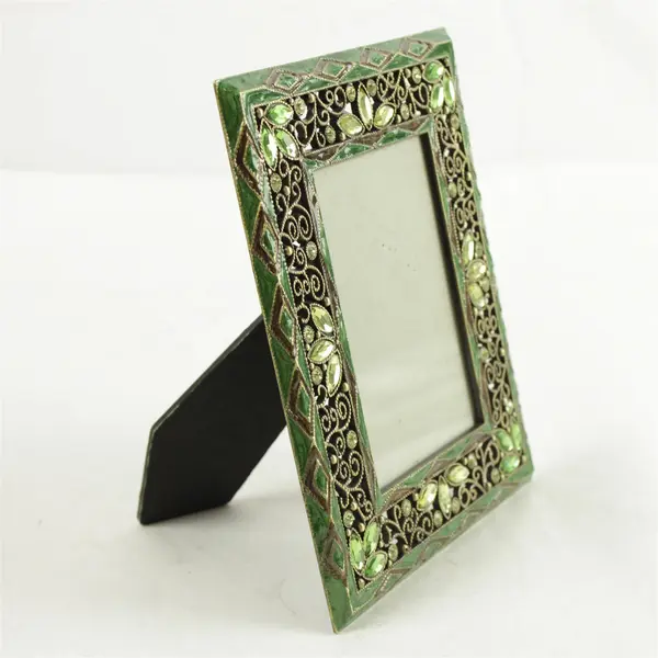 Concepts Green Rhinestones 5x3 Picture Frame Wall or Desk Display