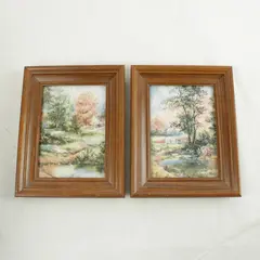 Set of 2 Evening Shadows Art Prints + Unnamed Wall Display Ready to Hang