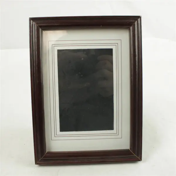 Intercraft 5x3 Brown Picture Frame w/ White Mat Desk Display - Used