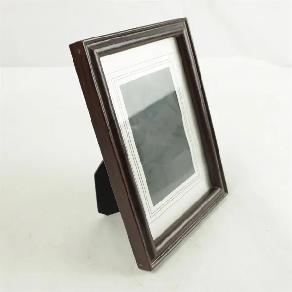 Intercraft 5x3 Brown Picture Frame w/ White Mat Desk Display - Used